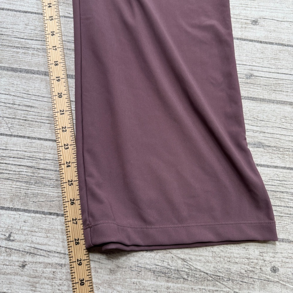 NEW Halara Pants Womens Large Purple Mauve Wide Leg Baggy Waffle Knit Athleisure - Picture 4 of 9